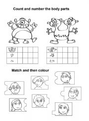 English Worksheet: Body and family