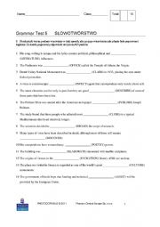 English Worksheet: Word formation