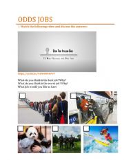 English Worksheet: Odd jobs