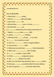 English Worksheet: vocabulary