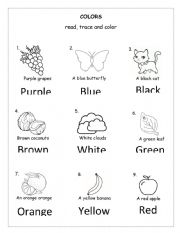 English Worksheet: Colors worksheet