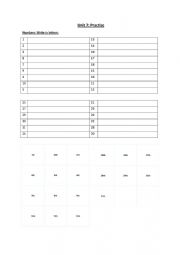 English Worksheet: Cardinal ordinal numbers months