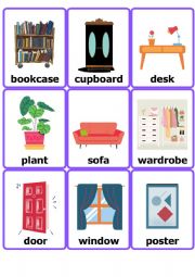 furniture flashcards