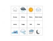Weather Vocabulary Matching Pairs Game
