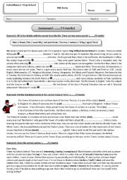 English Worksheet: Test for eighth graders Tunisian schools