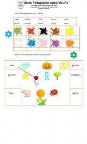 English Worksheet: colors