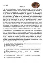 English Worksheet: Jane Eyre 