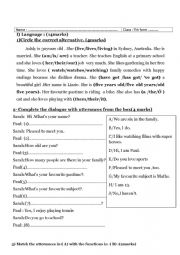 English worksheet: 7th test1