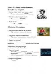 English Worksheet: PAST SIMPLE VS PAST PROGRESSIVE