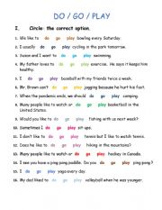 English worksheet: GO PLAY DO 