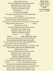 Halloween stomp by the bounce patrol - song worksheet
