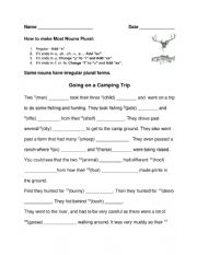 English Worksheet: Going on a Camping Trip