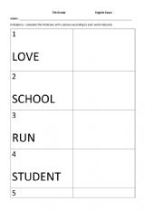 English Worksheet: Pictionary