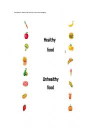 Healthy and Unhealthy food