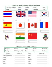English Worksheet: Country and Capital