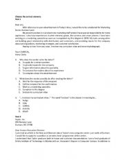 English Worksheet: Reading Application letter