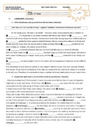 Mid-term test 1 2nd form