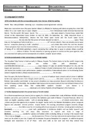 English Worksheet: 4th form mid term test n1