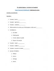 English Worksheet: Hanukkah - The Lights of Judaism by Rabbi Sacks