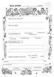 English Worksheet: Book review