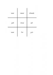 English Worksheet: tic tac toe