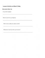 English Worksheet: blackfriday