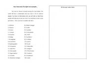 English Worksheet: Choose who you should take with you in case...