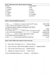 English Worksheet: English test 9