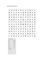 English Worksheet: ADJECTIVE WORD SEARCH