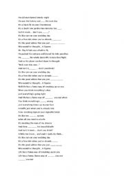 English Worksheet: Alanis Moirssete song Ironic