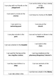 English Worksheet: Where can you...?