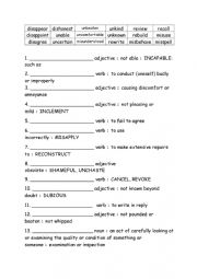English Worksheet: Spelling Words Grade 4 Week 29