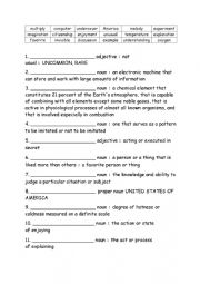 English Worksheet: Spelling Words Grade 4 Week 30