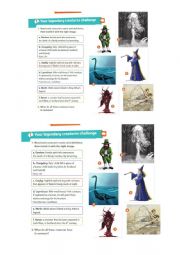 English Worksheet: legendary creature challenge quiz