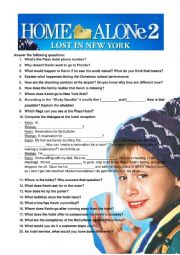 English Worksheet: Home Alone 2. Lost in New York