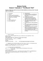 English Worksheet: Modern Family Season 1 Episode 2