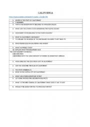 English Worksheet: CALIFORNIA