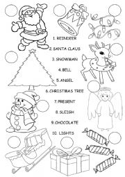 Christmas Vocabulary Matching Activity