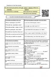 English Worksheet: Past simple questions