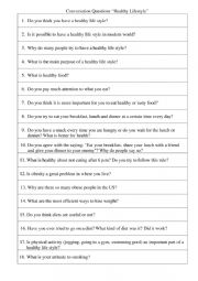 English Worksheet: Board game Healthy lifestyle