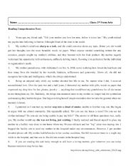 English Worksheet: End of term 1 test 3rd form secondary education