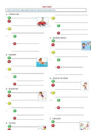 English Worksheet: Writing: Can/Can�t