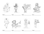 English Worksheet: Professions