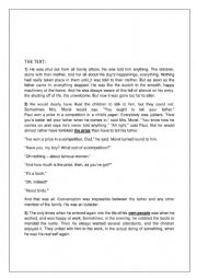 English Worksheet: 3rd form end-of-test 1 sciences