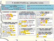 English Worksheet: 7 Adjectives vs. Adverbs Rules