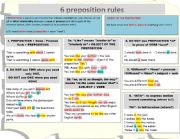 6 Common Preposition Rules