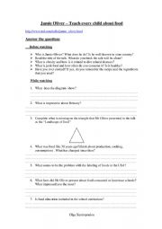 English Worksheet: TED - Jamie Oliver