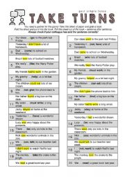 paired activity past tense forms