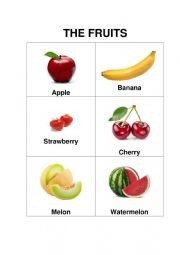 English Worksheet: The Fruits