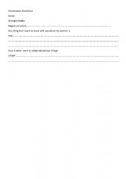 English Worksheet: Introduction worksheet